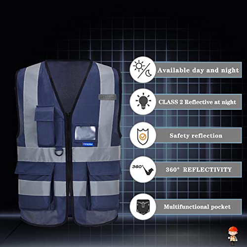 safety vest for women navy blue