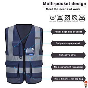 safety vest for women navy blue