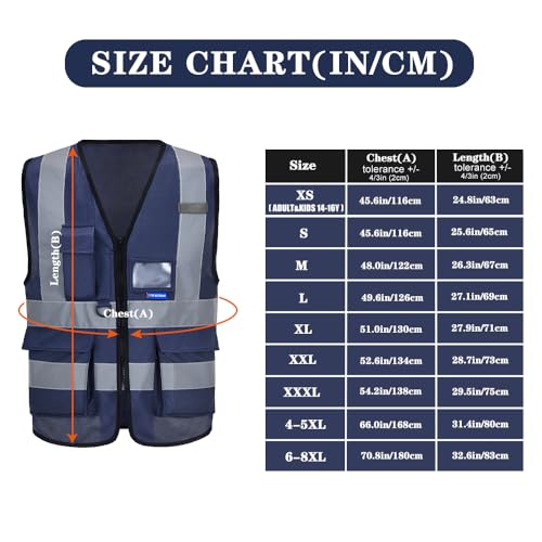 safety vest for women navy blue