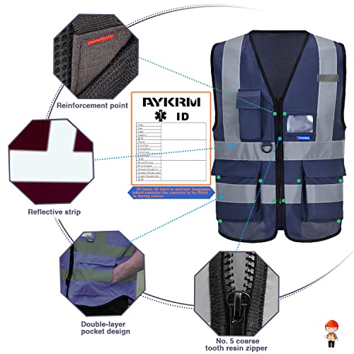 safety vest for women navy blue