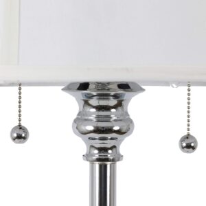 Decor Therapy Twin Pull Floor Lamp, Stainless Steel