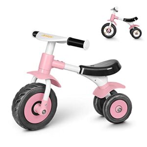 besrey baby balance bike for 1 year old, cute 3 wheels toddler bikes for 12-24 months, baby bicycle for boy girl walker