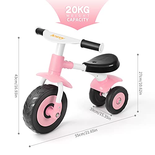 besrey Baby Balance Bike for 1 Year Old, Cute 3 Wheels Toddler Bikes for 12-24 Months, Baby Bicycle for Boy Girl Walker