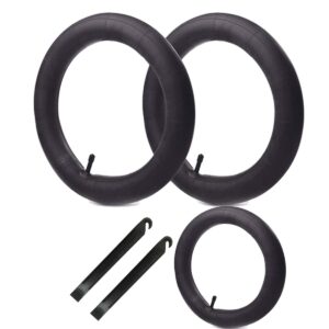 laxeem 2pcs 16'' x 1.75/1.95/2.125 back stroller replacement inner tire and 1pc 12 '' x 1.75/1.95 front wheel replacement inner tube with 2 crowbars fit most of strollers