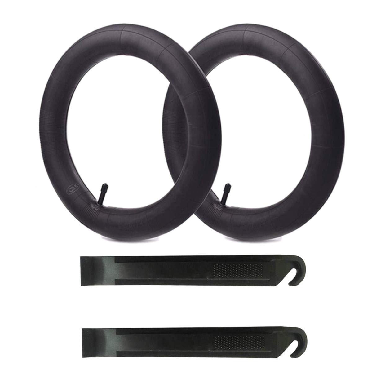 LAXEEM 2Pcs 16'' x 1.75/1.95/2.125 Back Stroller Replacement Inner Tire and 1Pc 12 '' x 1.75/1.95 Front Wheel Replacement Inner Tube with 2 Crowbars Fit Most of Strollers