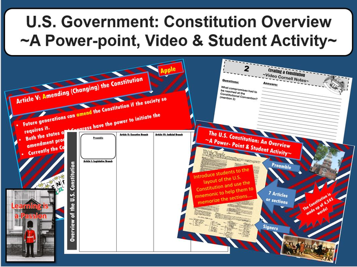 U.S. Government: Constitution Overview | Student Activities | Distance Learning