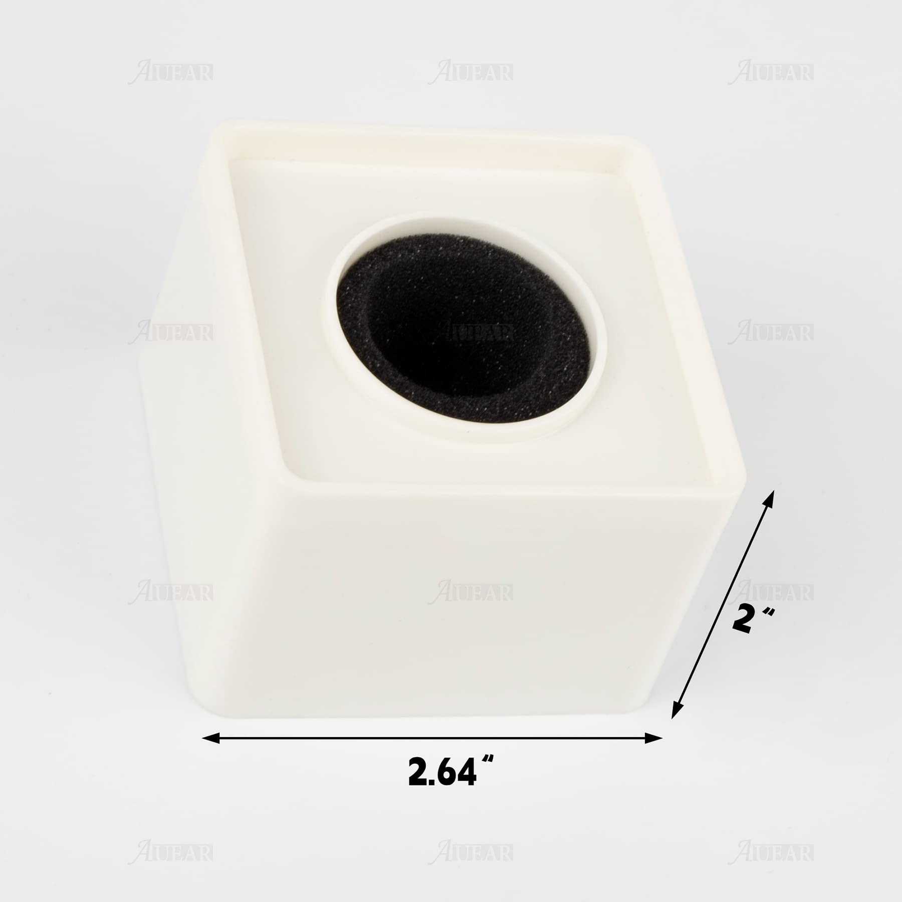 AUEAR, Square White Mic Flag Cube Shaped Microphone Logo Custom Flag for News Interview KTV