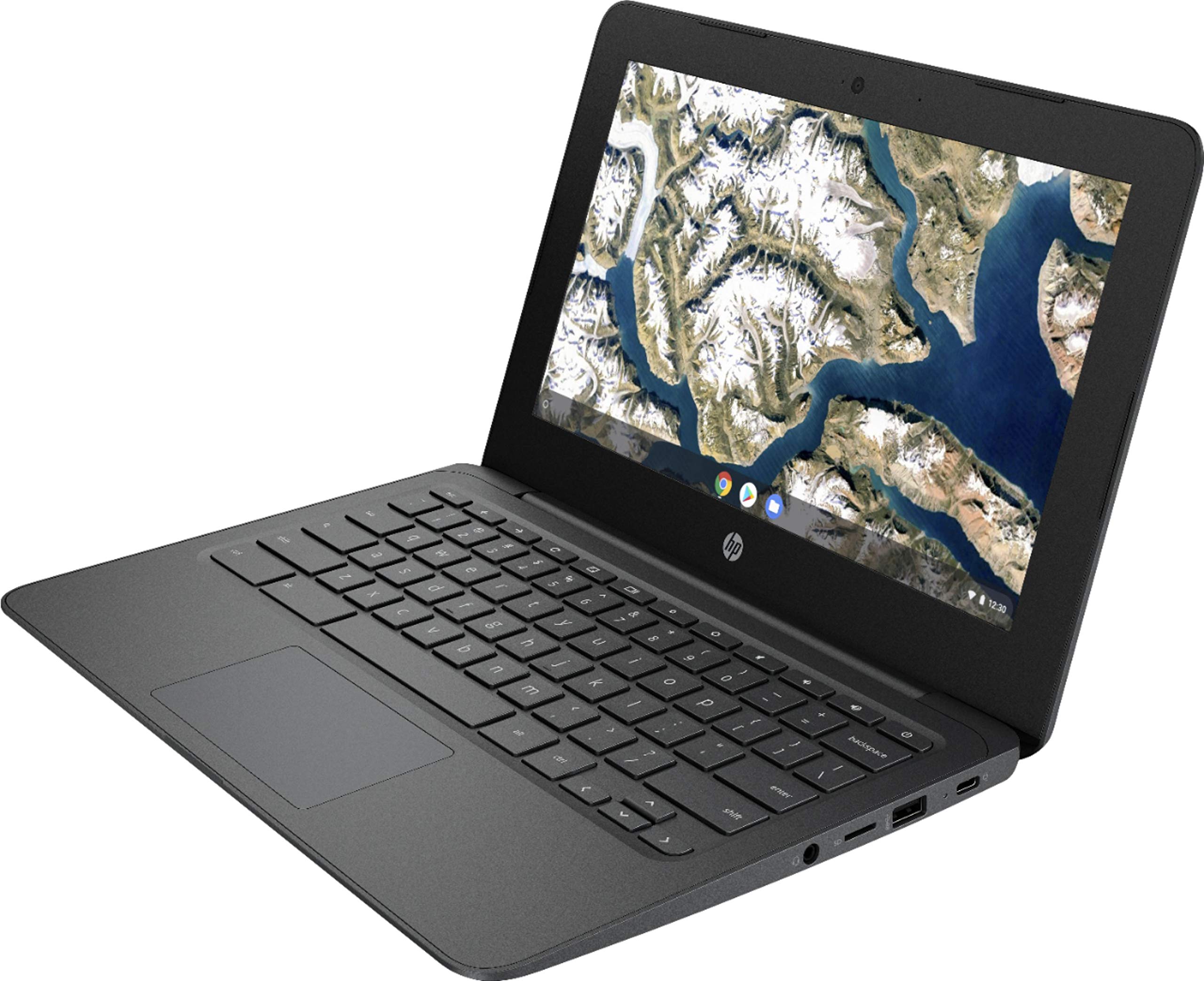 HP Newest Flagship Chromebook, 11.6" HD Screen, Intel Celeron Processor N3350, 4GB LPDDR2, 32GB eMMC, Online Class, Online Meeting, KKE 64GB MicroSD Card