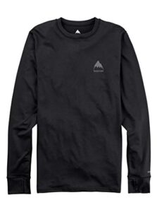 burton mens' lightweight x base layer crewneck top (us, alpha, large, regular, regular, true black)