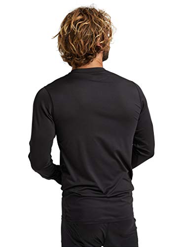 Burton Mens' Lightweight X Base Layer Crewneck Top (US, Alpha, Large, Regular, Regular, True Black)