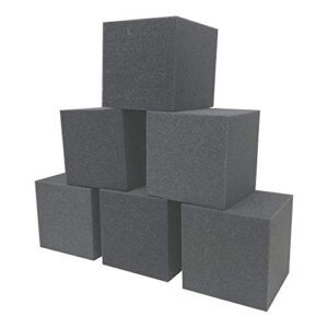 foamma charcoal foam pit cubes/blocks 9” x 9” x 9” 10 pack for gymnastics, freerunning and parkour courses, skateboard parks, bmx, trampoline arenas