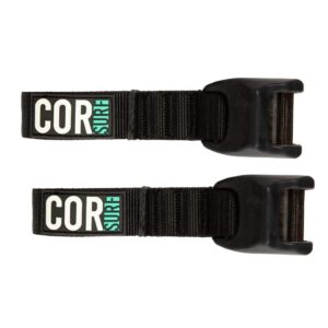 cor surf premium 10 foot 'no scratch' cam buckle tie down straps with protective silicone for surfboards, paddle boards, kayaks and canoes (15')
