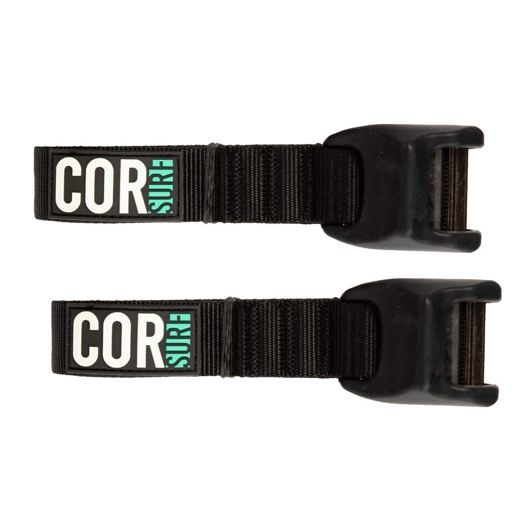 COR Surf Premium 10 Foot 'No Scratch' Cam Buckle Tie Down Straps with Protective Silicone for Surfboards, Paddle Boards, Kayaks and Canoes (15')