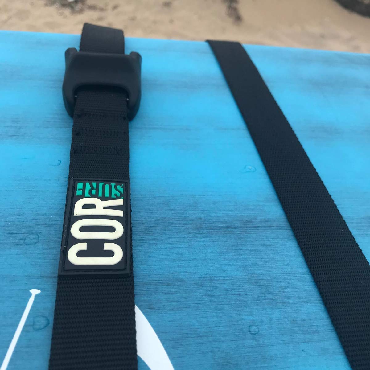 COR Surf Premium 10 Foot 'No Scratch' Cam Buckle Tie Down Straps with Protective Silicone for Surfboards, Paddle Boards, Kayaks and Canoes (15')