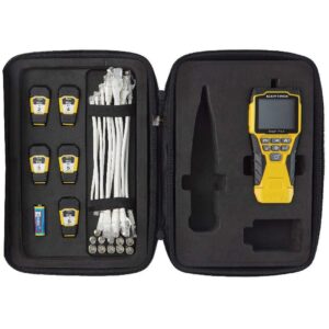 klein tools vdv501-853 coaxial cable tester, scout pro 3 with test-n-map remote, includes remotes #2 - #6, tests voice, data and video cable
