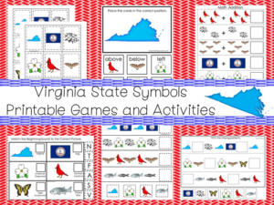 30 printable virginia state symbols themed games and activities