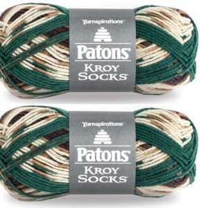 Patons Kroy Socks Yarn, 2-Pack, Woodsie