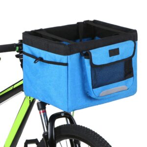 Foldable Bicycle Front Basket Removable Bike Pet Basket Pet Dog Cat Z1O8