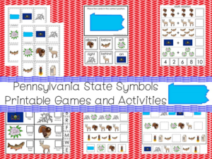 30 printable pennsylvania state symbols themed games and activities