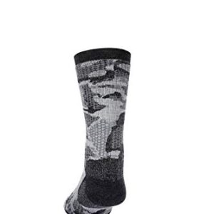 Simms Men's Merino Wool Midweight Hiker Sock, XL, Hex Flo Camo Carbon