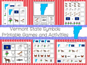 30 printable vermont state symbols themed games and activities