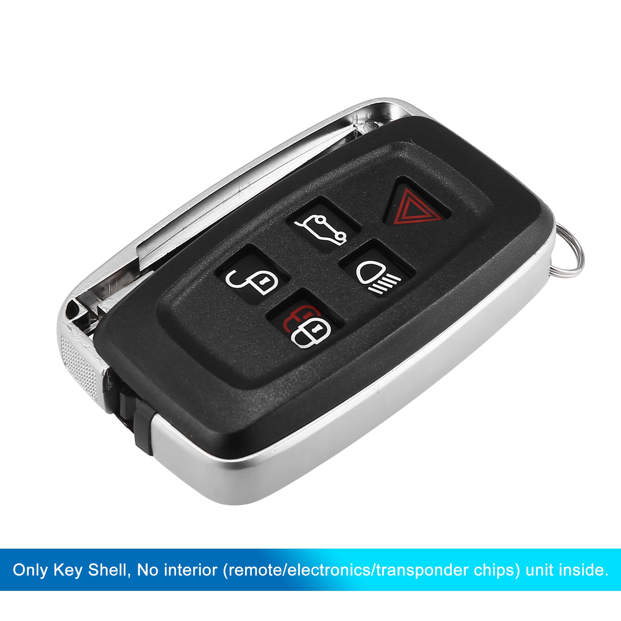 X AUTOHAUX Car Replacement Key Fob Shell Case Black for Land for Rover 2010 2011 2012 2013 2014 2015