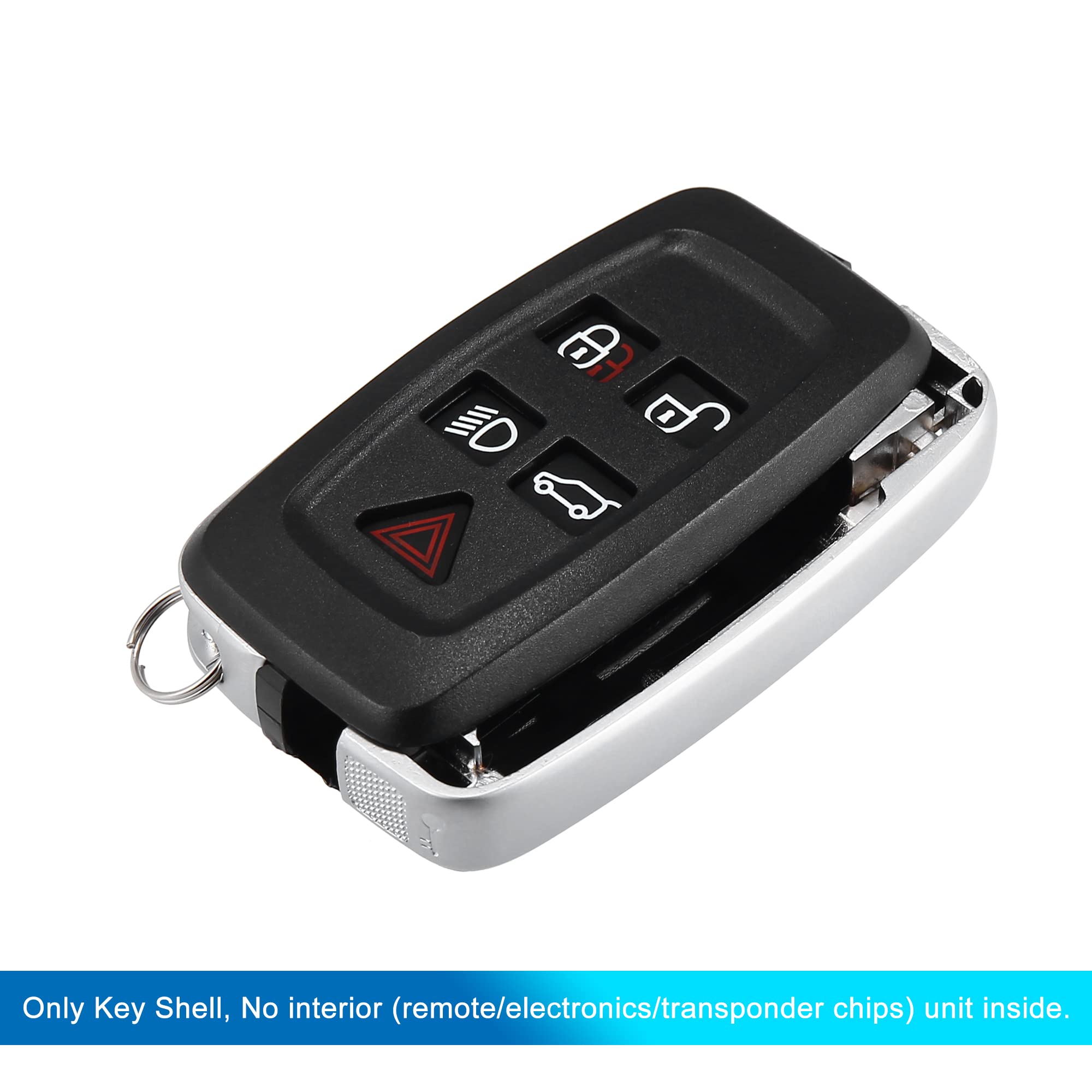 X AUTOHAUX Car Replacement Key Fob Shell Case Black for Land for Rover 2010 2011 2012 2013 2014 2015