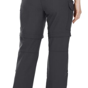 Wespornow Women's-Hiking-Pants Convertible-Zip-Off-Quick-Dry-Pants for Cargo, Camping, Travel, Outdoor, Fishing, Safari (Grey, Large)