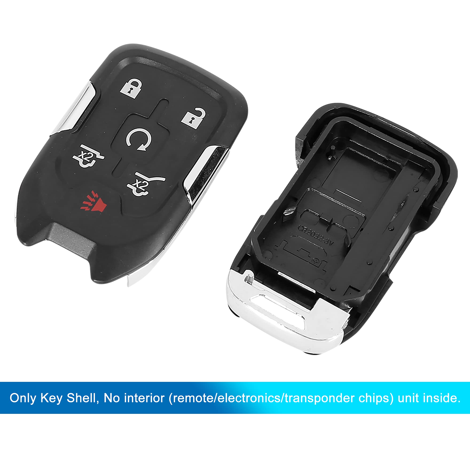 X AUTOHAUX New Car Replacement Keyless Remote Key Fob Shell Case Black 13508280 for GMC Yukon 2014-2018 Yukon Xl 2015-2018 for Chevrolet Tahoe Suburban 2014-2018