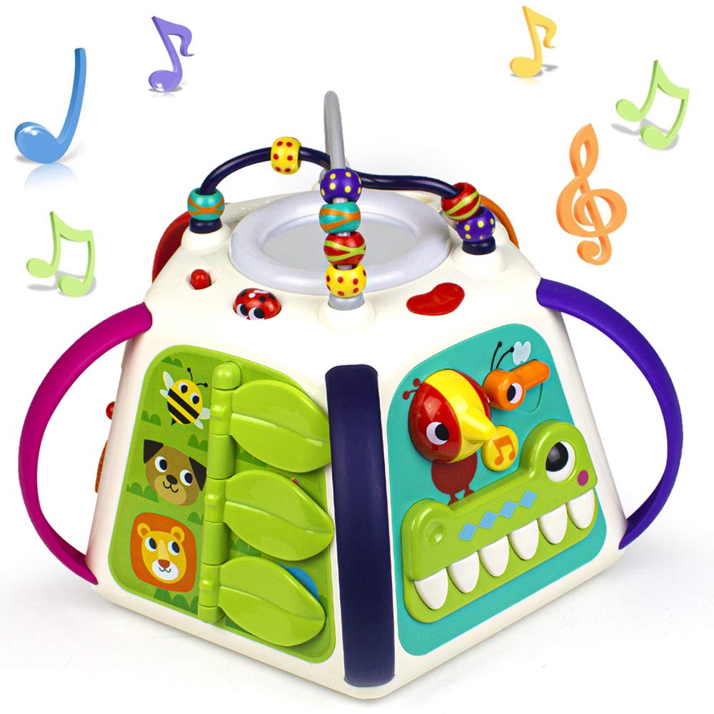 Woby Activity Cube 18-in-1 Educational Toddler Baby Toy Musical Game Play Center with Sounds and Lights，Lots of Functions for Learning and Development