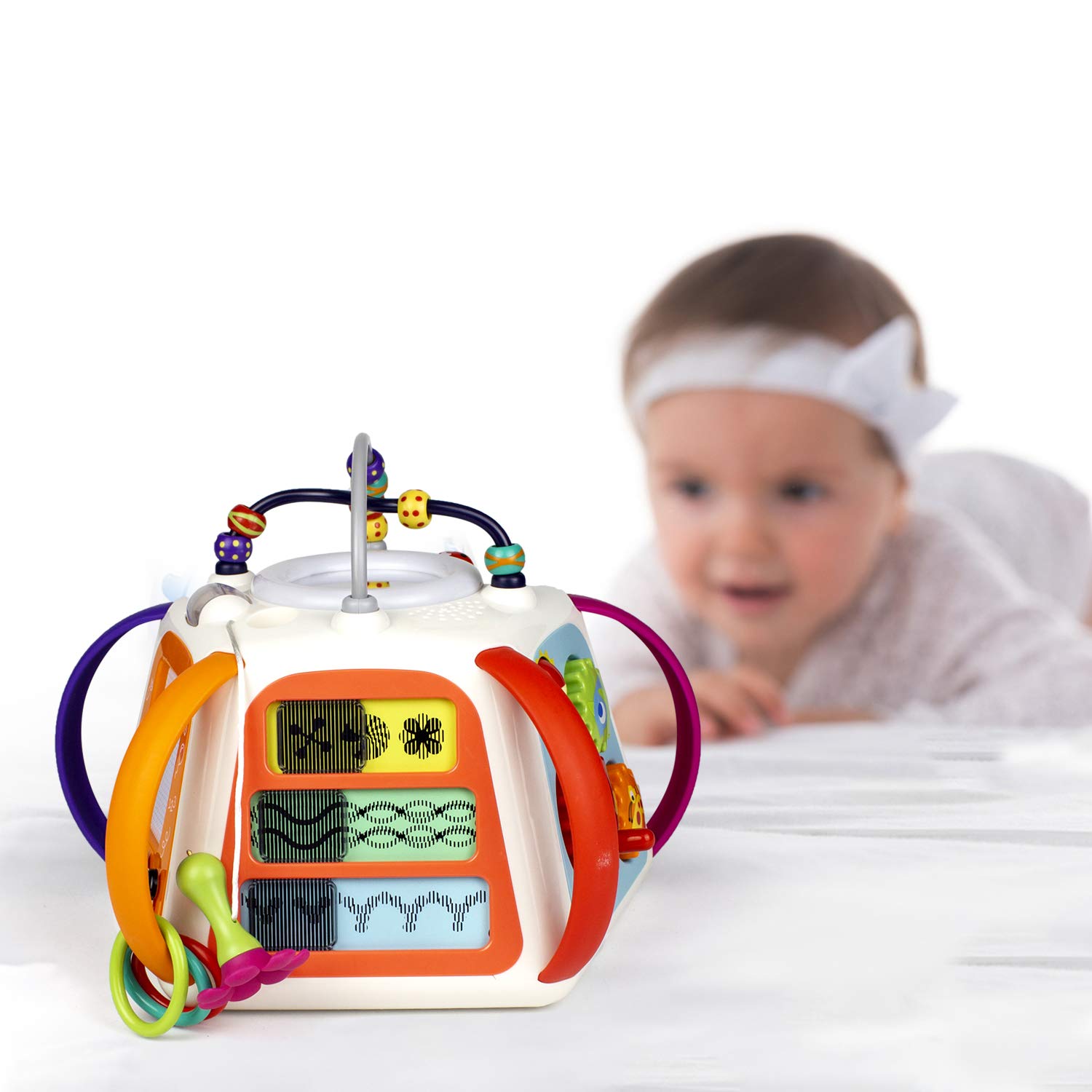 Woby Activity Cube 18-in-1 Educational Toddler Baby Toy Musical Game Play Center with Sounds and Lights，Lots of Functions for Learning and Development