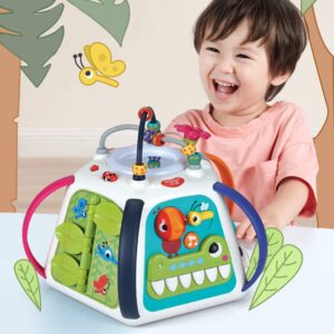 Woby Activity Cube 18-in-1 Educational Toddler Baby Toy Musical Game Play Center with Sounds and Lights，Lots of Functions for Learning and Development