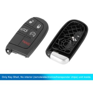 X AUTOHAUX New Car Replacement Key Fob Shell Case Black M3N-40821302 for Dodge Journey 2012-2016 Dart 2013-2016 Challenger 2012-2014 Durango 2012-2014 Charger 2012-2014 for Chrysler 300 12-14