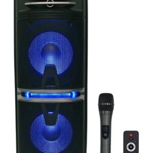 Rockville Go Party X10 Dual 10" Rechargeable Karaoke Machine System + (3) Mics