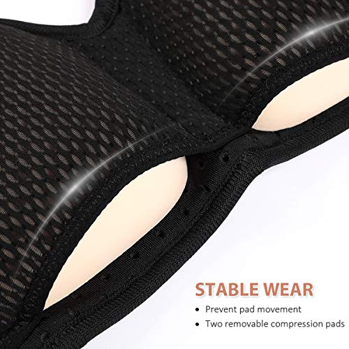 Tenbon Hernia Belts for Men - Groin Hernia Support for Men and Woman Medical Hernia Guard Inguinal Truss for Single/Double Sports Hernia Adjustable Waist Strap with 2 Removable Compression Pads