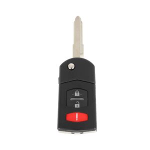 X AUTOHAUX New Car Replacement Keyless Remote Key Fob Shell Case BGBX1T478 for Mazda 2 3 5 Cx-7 Cx-9 3 Key Button Black