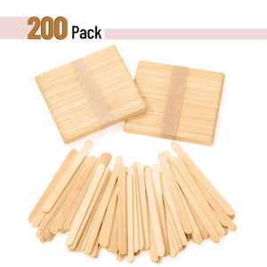 Mr. Pen- Popsicle Stick, Craft Sticks, 4.5 Inch, 200 Pack, Wax Sticks, Popsicle Stick Crafts for Kids, Wood Sticks, Wooden Sticks for Crafts, Sticks for Crafting, Ice Cream Sticks, Wood Craft Sticks