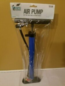 air pump use for bike tires and sport balls 18in smart value