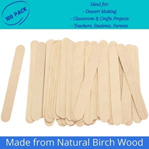 Mr. Pen- Jumbo Wooden Craft Sticks, 100 Pack, 5.75 inch, Craft Sticks, Popsicle Sticks for Crafts, Large Popsicle Sticks, Jumbo Popsicle Sticks, Wax Sticks for Waxing, Large Popsicle Sticks Jumbo