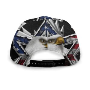 American Flag Bald Eagle Star Dad Hat Classic Baseball Cap Panel Cap Black