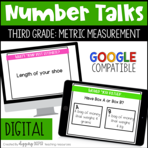 digital number talks metric measurement