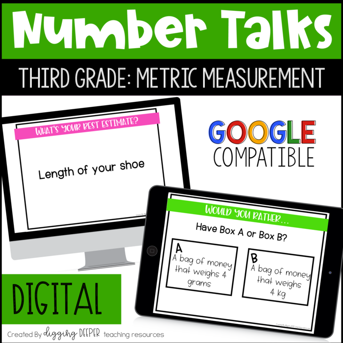 Digital Number Talks Metric Measurement