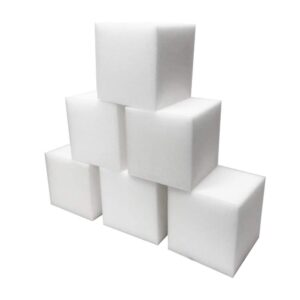 foamma white foam pit cubes/blocks 8” x 8” x 8” 10 pack for gymnastics, freerunning and parkour courses, skateboard parks, bmx, trampoline arenas