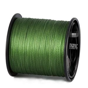 WellieSTR 3 Color 100% PE 4 Strands Braided Fishing Line - Each Color 500M(547 Yard) Premium Quality; Super Power; Cut Resistant - Gray/Yellow/Green