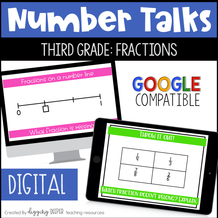 Number Talks Third Grade Fractions