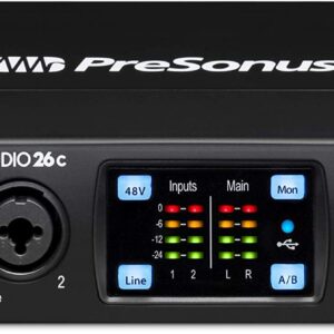 PreSonus Studio 26c 2x4,192 kHz USB Audio/MIDI Interface Studio Bundle with Studio One Artist Software Pack