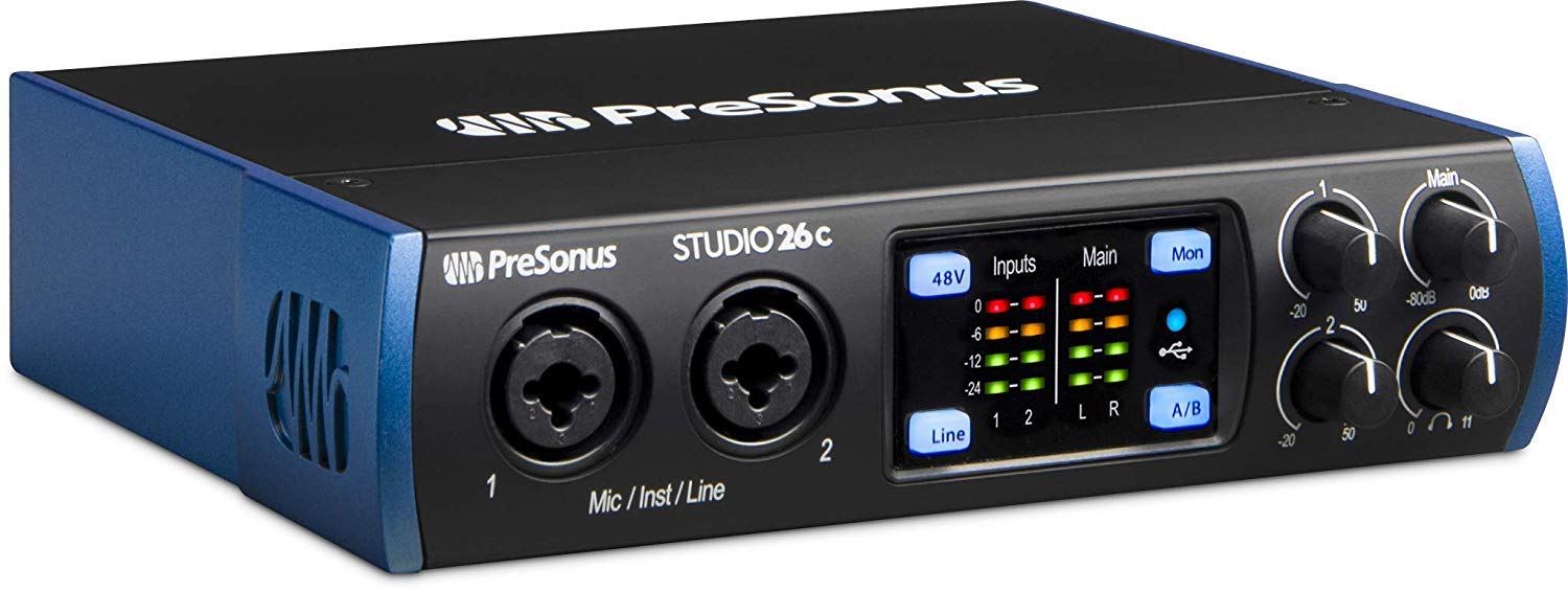 PreSonus Studio 26c 2x4,192 kHz USB Audio/MIDI Interface Studio Bundle with Studio One Artist Software Pack