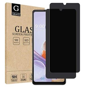 glblauck [2-packs] privacy screen protector for lg stylo 6, anti-spy 9h hardness tempered glass screen protectors for lg stylo 6