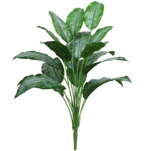 Beebel Artificial Plants Shrubs Stems Taro Leaf Faux Ficus Plant Indoor Outdoor Greenery for Floral Arrangement Farmhouse Home Garden Wedding Patio Indoor Decor