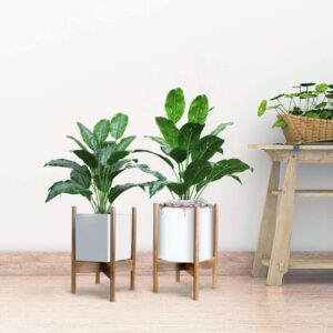 Beebel Artificial Plants Shrubs Stems Taro Leaf Faux Ficus Plant Indoor Outdoor Greenery for Floral Arrangement Farmhouse Home Garden Wedding Patio Indoor Decor